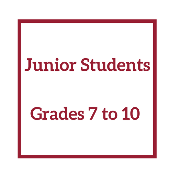 Junior Students -  Grades 7 to 10