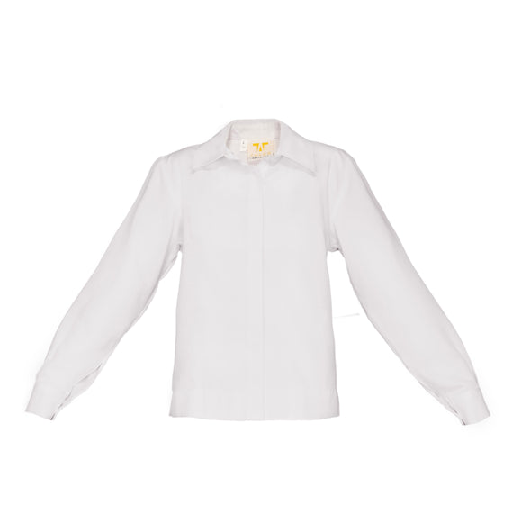 Blouse -New Junior White Long Sleeve